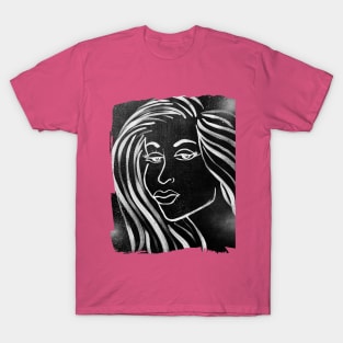 Lady Jane in Reverse Line art T-Shirt